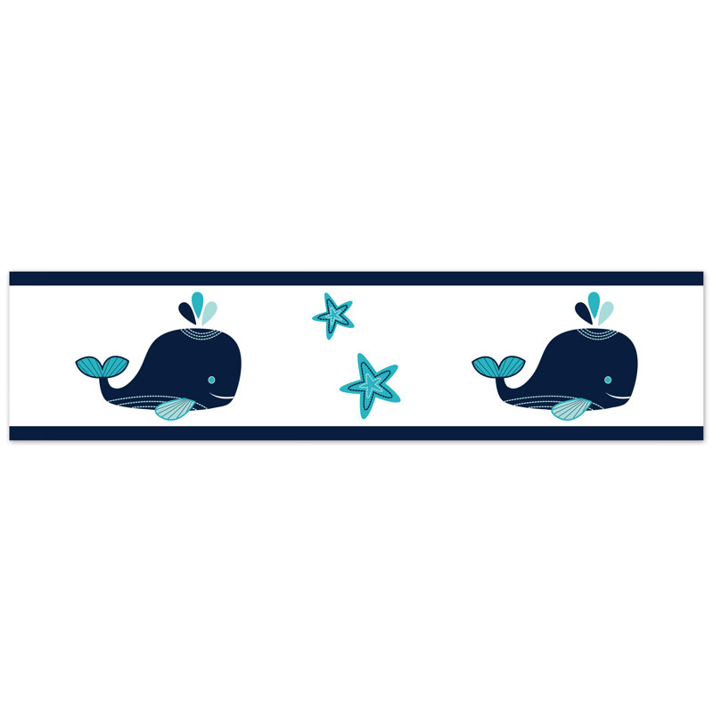 Sweet Jojo Designs Whale 15 L X 6 W Wallpaper Border Wayfair