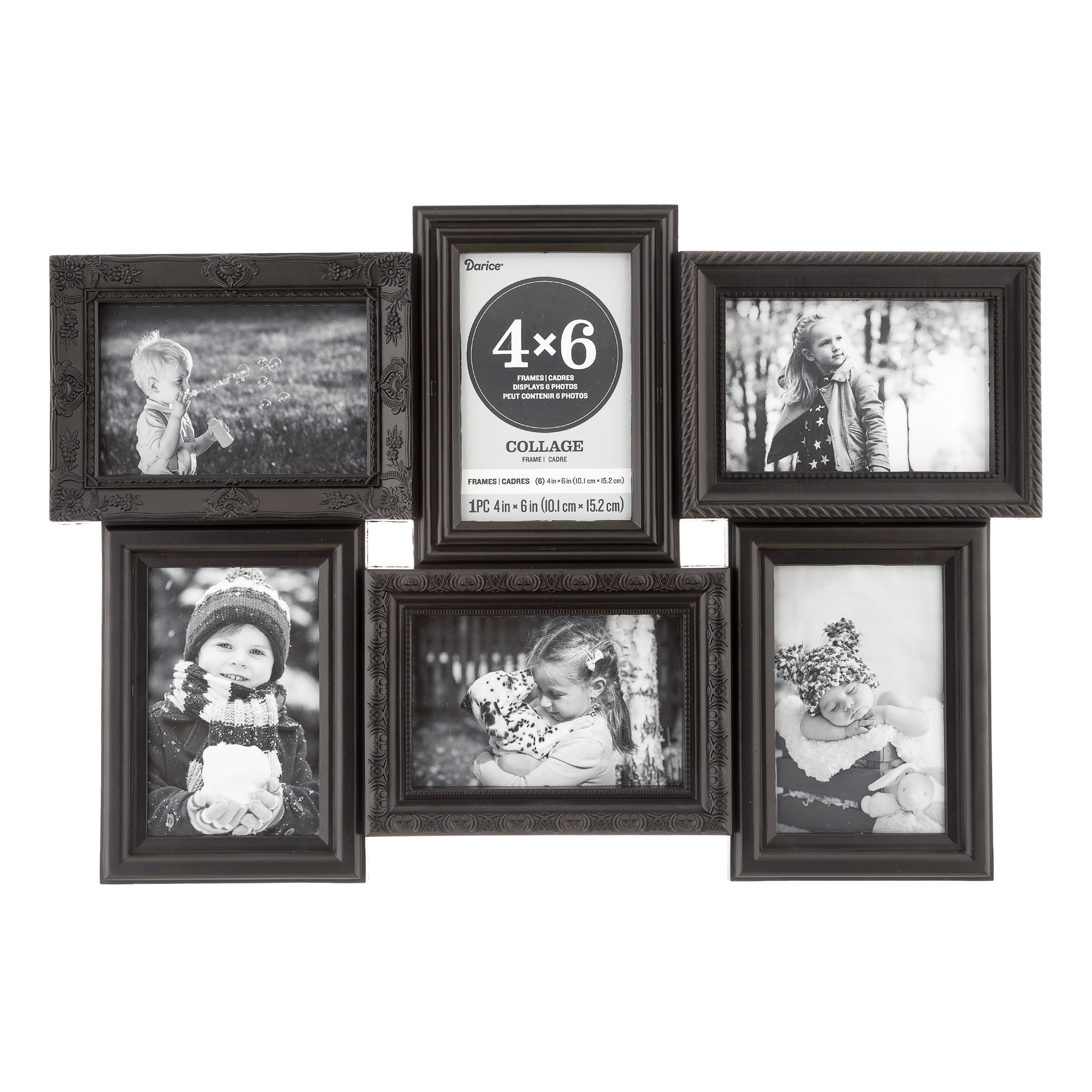 Ebern Designs Multi Dimensional Plastic Collage Frame Black Multi Dimensional Plastic Collage Frame