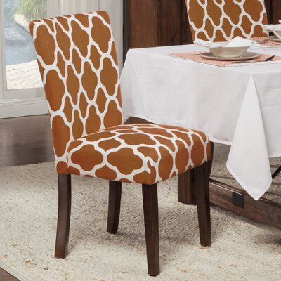 Conde Upholstered 2 Pieces Dining Chair Red Barrel Studio Upholstery Color Rust