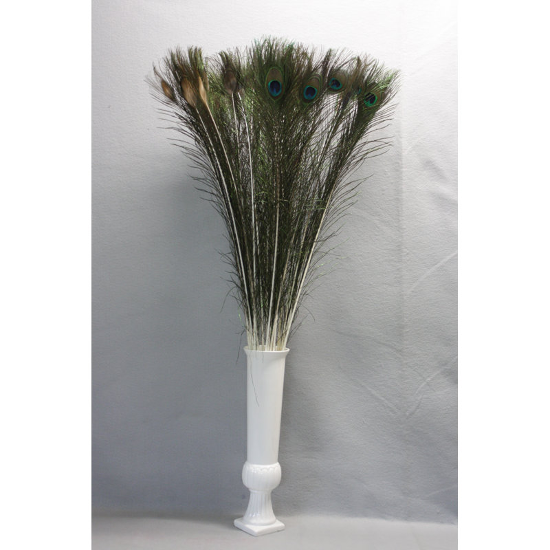 World Menagerie Peacock Branch In Decorative Decorative Vase Wayfair