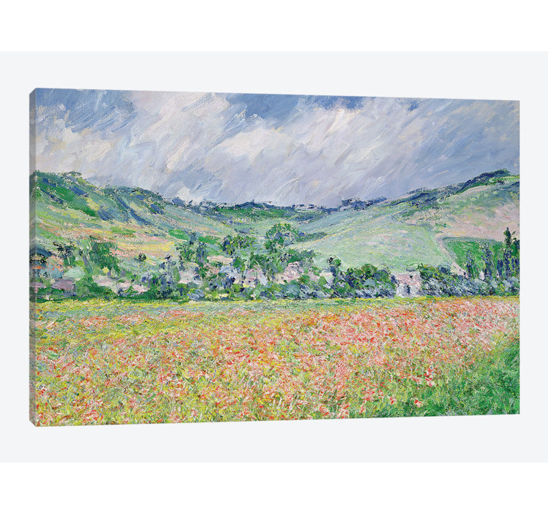 The Poppy Field Near Giverny 1885 Claude Monet Print On Wrapped
