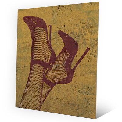 'Fishnets And High Heels' Graphic Art on Plaque Click Wall Art