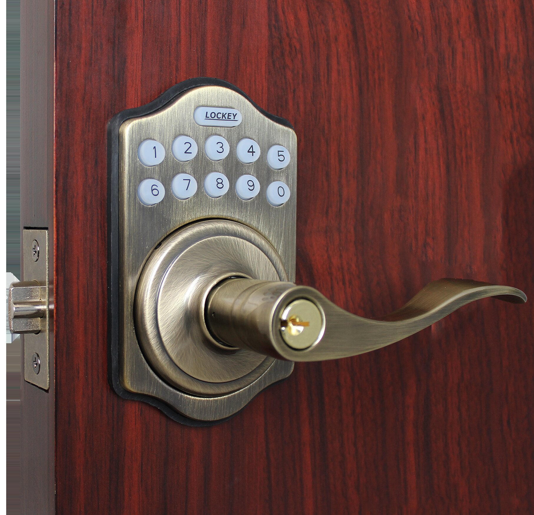 GIFSIN Smart Home Door Lock Keyless Entry Door Lock Home Biometric Fingerprint Lock Electric Handle Door Lock/Black