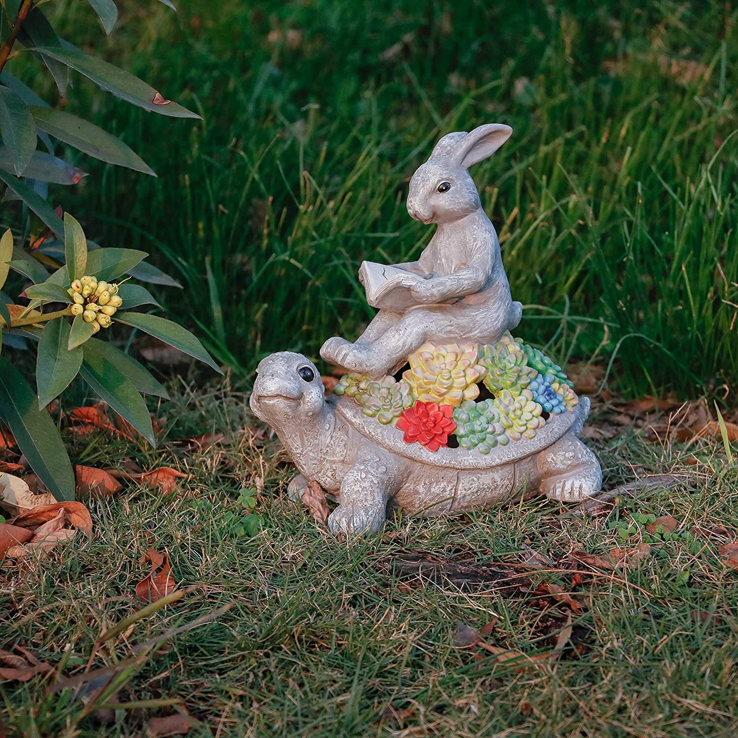 Wild Rabbit Garden Sculpture Resin Bunny Lawn Ornaments Statue Patio Decor GIFTS 