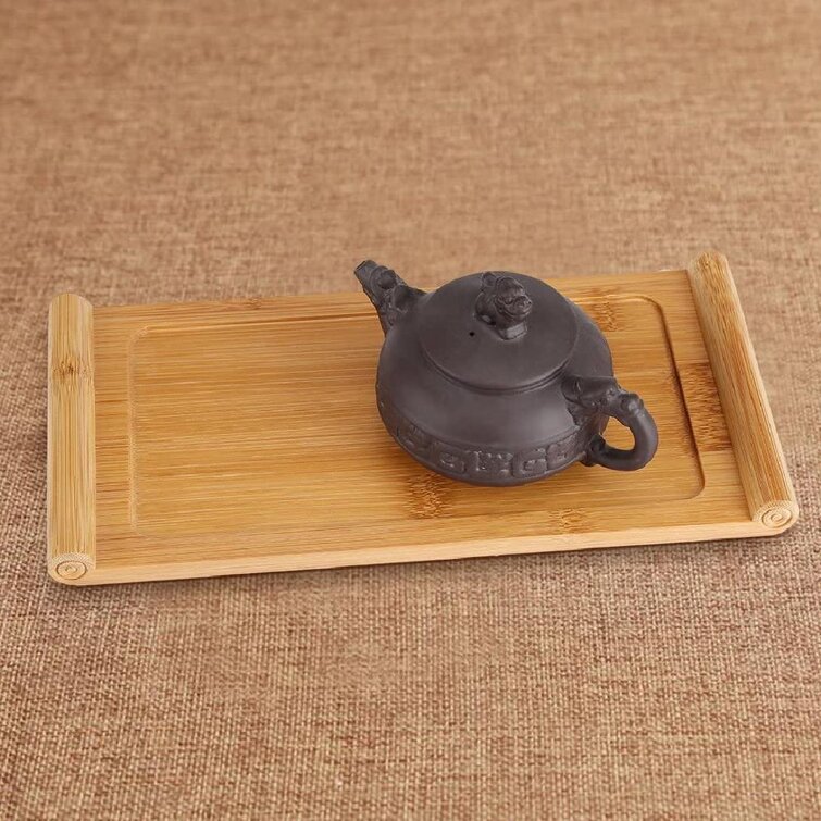 Natural Bamboo Tea Tray Rectangle Food Snacks Dessert Serving Tray Chinese Style