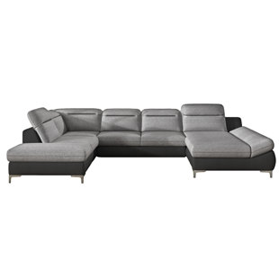 Laura Sleeper Sectional With Ottoman by Orren Ellis Best Choices