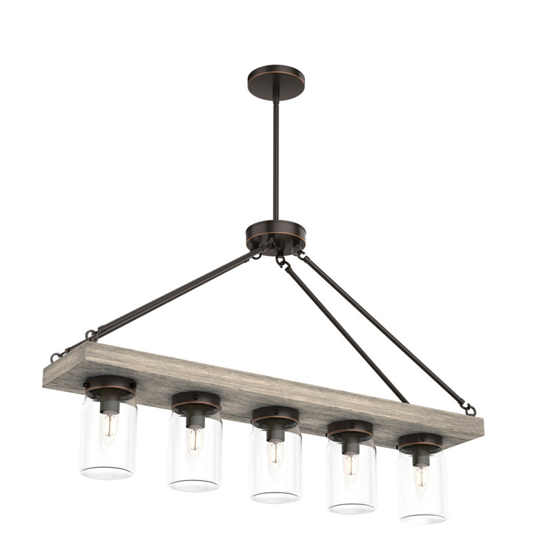 Hunter Fan Devon Park 5 Light Kitchen Island Linear Pendant