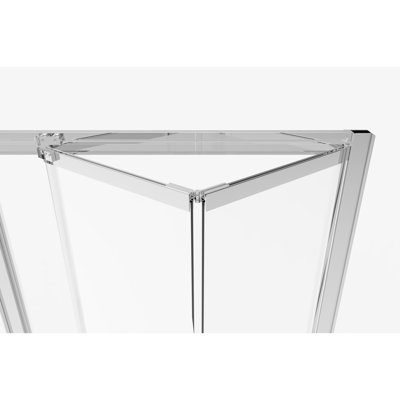 Basco Infinity Bifold 37" x 67" Folding Semi-Frameless Shower Door  Glass Type: Clear, Finish: Chrome