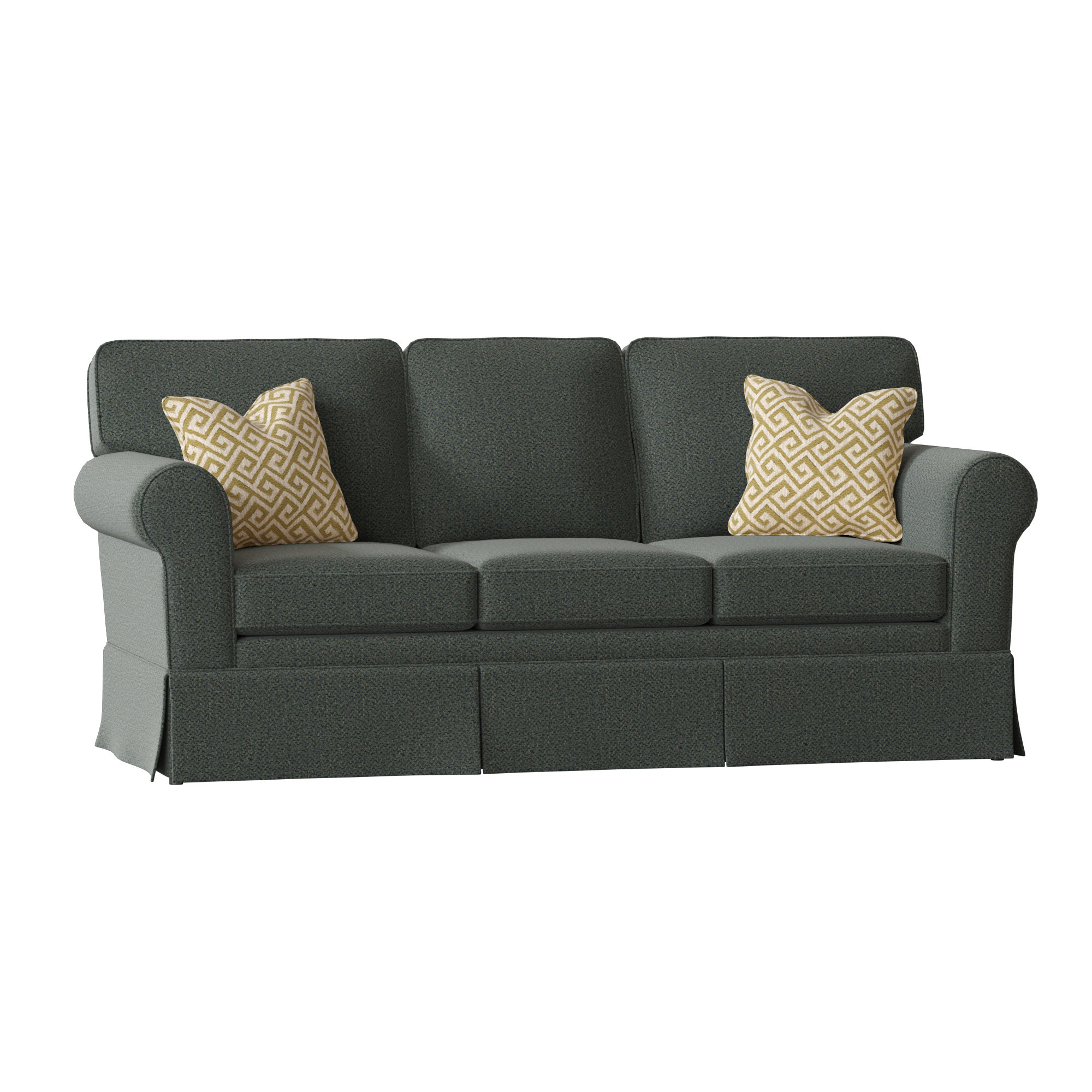Kaylin Rolled Arm Skirted Sofa