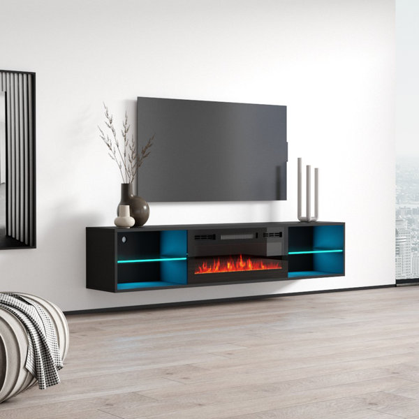 fireplace tv stand wall