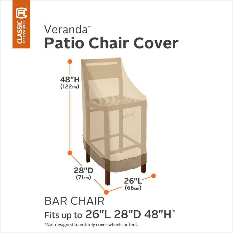 Donahue Water Resistant Patio Chair Cover