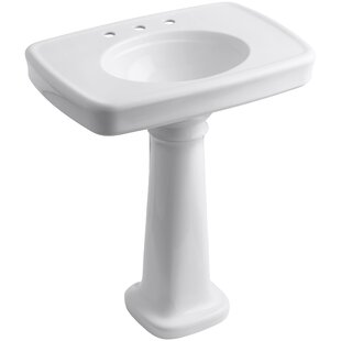 Kohler Wellworth Ceramic 23 Pedestal Bathroom Sink With