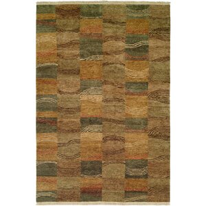 Namp'O Hand-Knotted Brown/Gray Area Rug