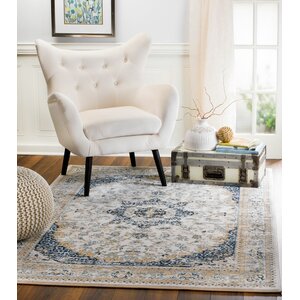 Amy Linen Beige/Blue Area Rug