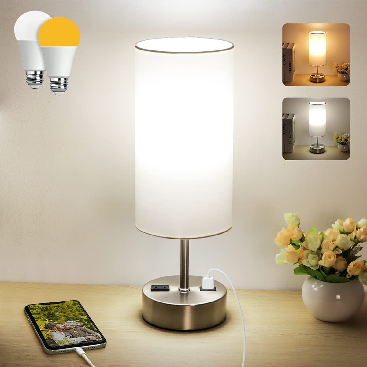 dimmable night stand lamp