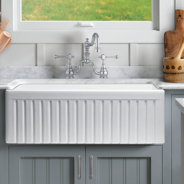 Empire Industries Sutton Place Reversible Fluted Front 30 X 18 Sutton Place Reversible Fluted Front 30 X 18 Farmhouse A Kitchen Sink