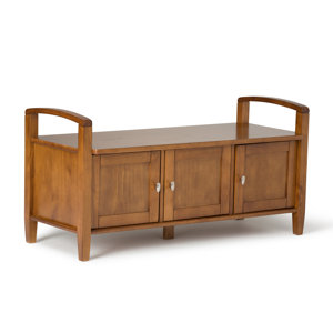 Warm Shaker Wood Storage Bench