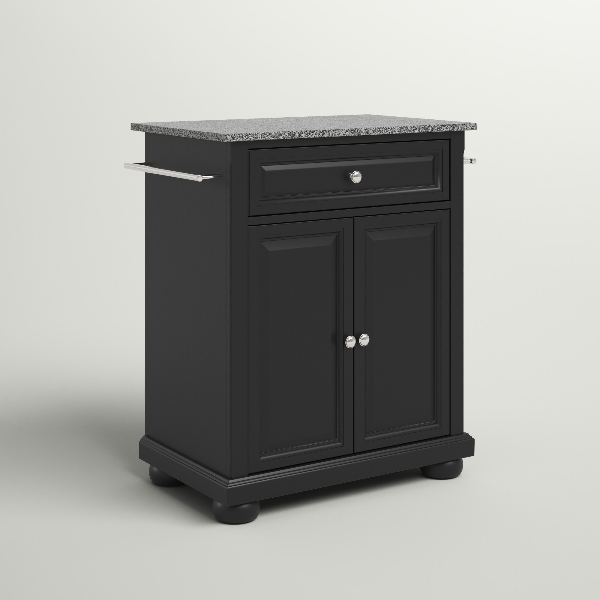 Three Posts™ Hedon 31'' Wide Rolling Kitchen Cart with Granite Top