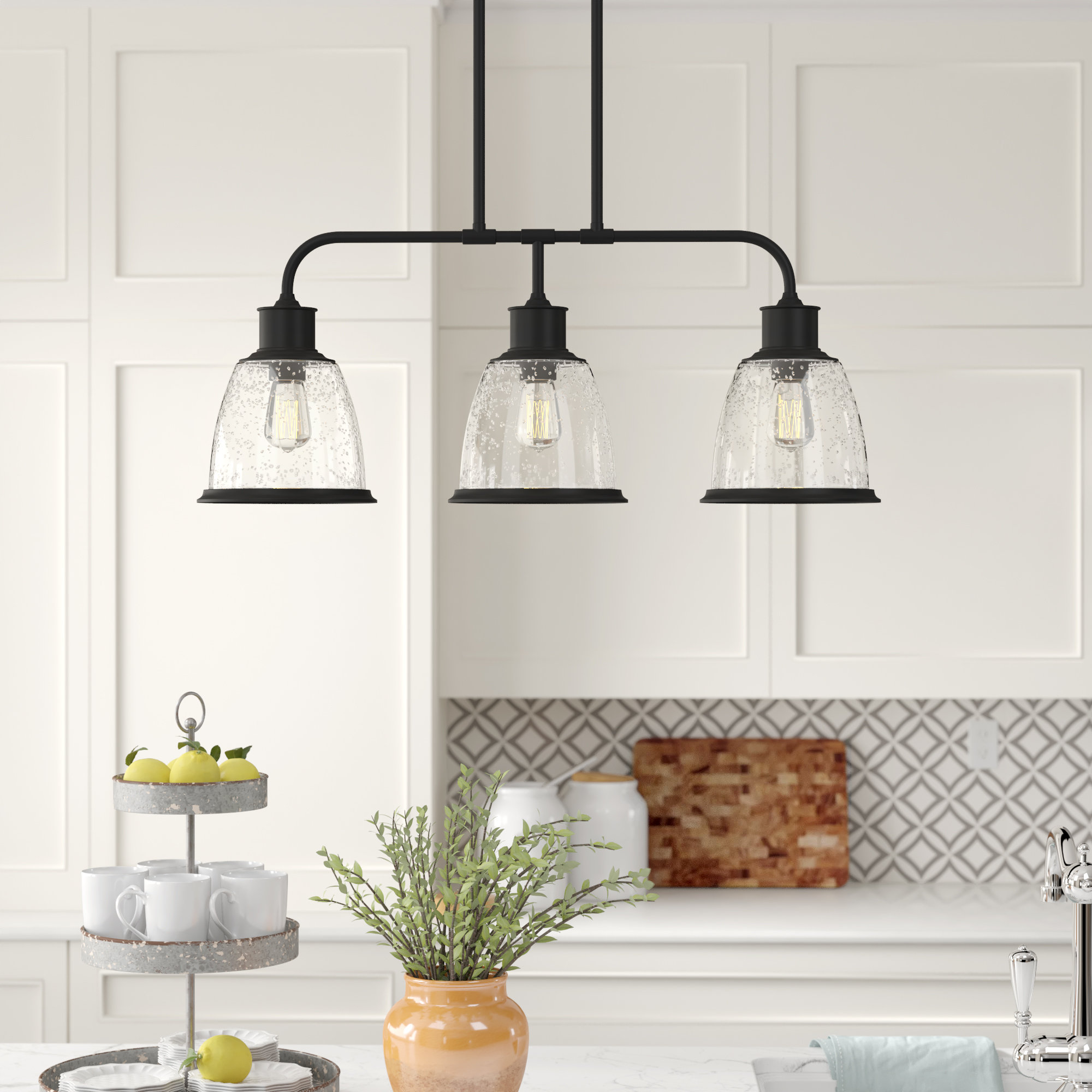 Birch Lane Heritage Ambler 3 Light Kitchen Island Bell Pendant