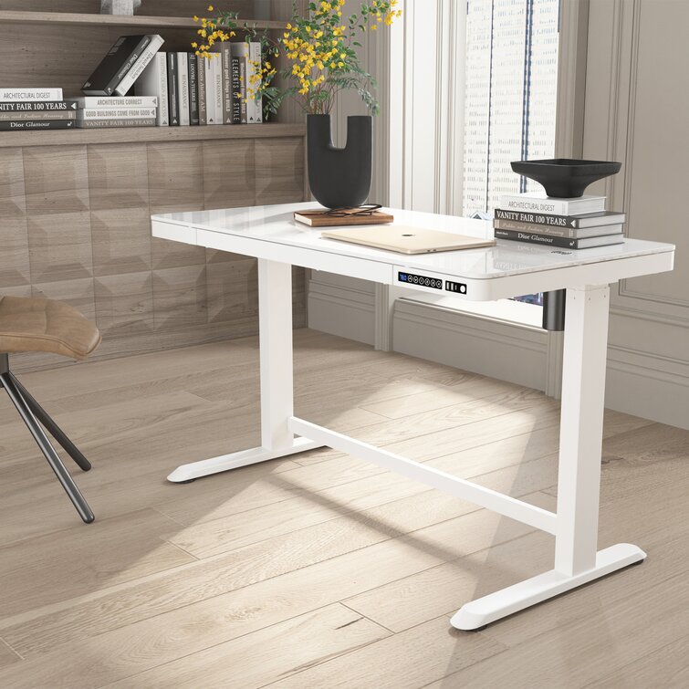 Latitude Run Cashwell Height Adjustable Standing Desk Reviews Wayfair