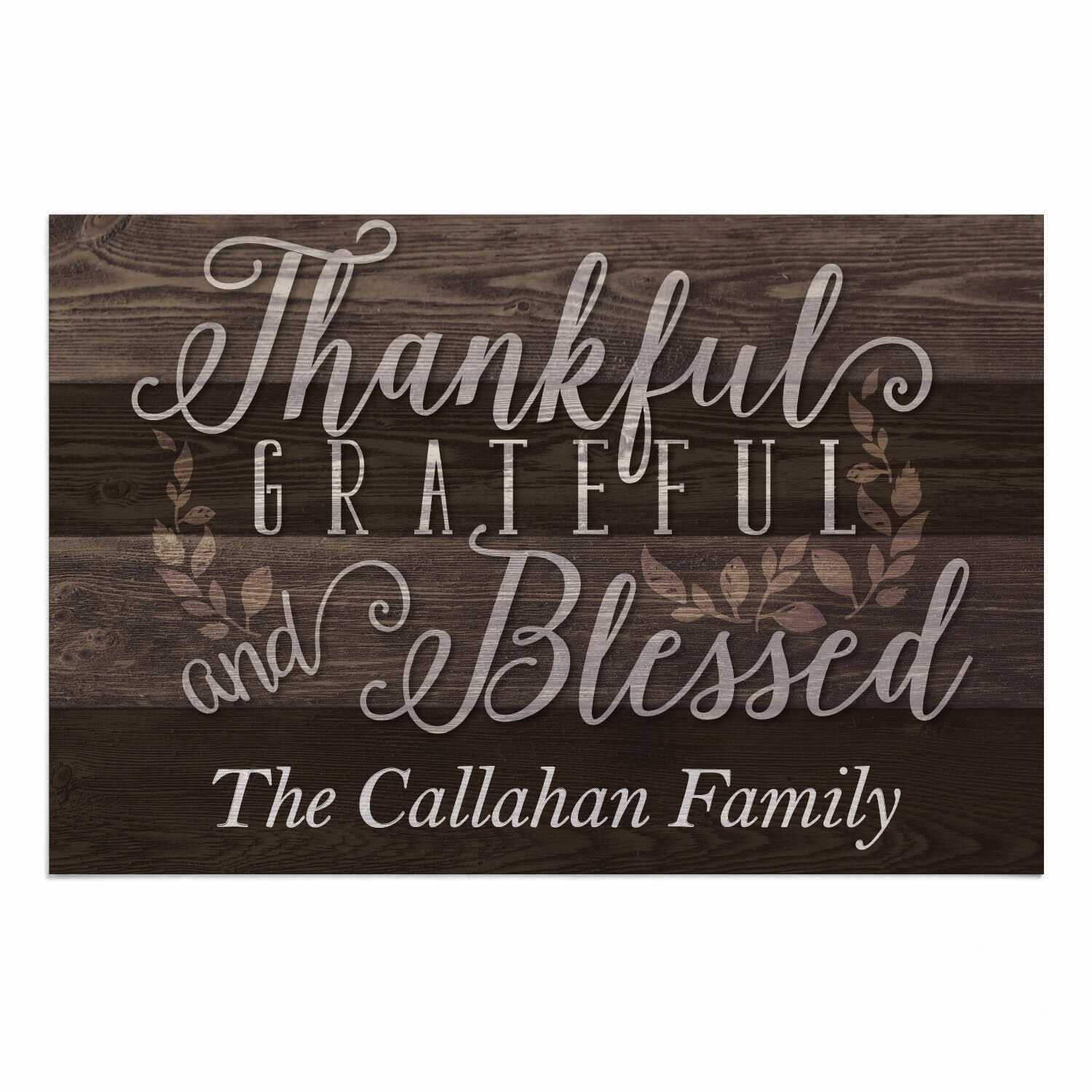 Arlmont & Co. Thankful, Grateful And Blessed Personalized Doormat On ...