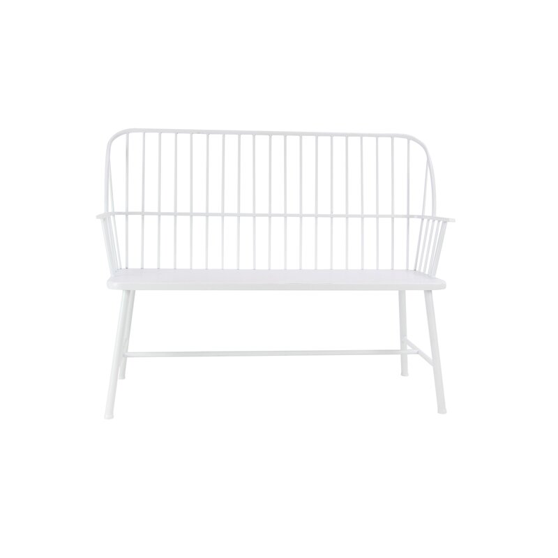 Gracie Oaks Gehlert Traditional Patio Iron Garden Bench Reviews Wayfair