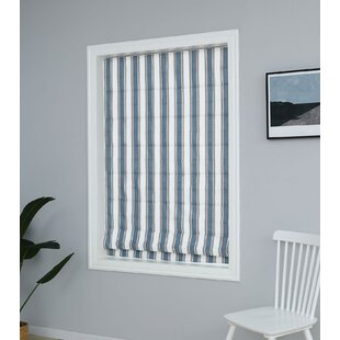 80-160 cm Brooklyn Grey Corded Fabric Roman Window Blind with Square and Line Pattern 