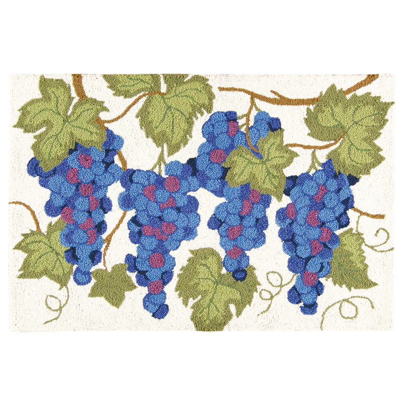 Winston Porter Holsworthy Grapes Wool Cream Blue Area Rug Wayfair