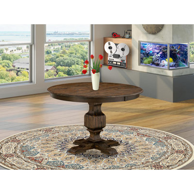 Incomplete Ariahana 48" Rubberwood Solid Wood Pedestal Dining Table