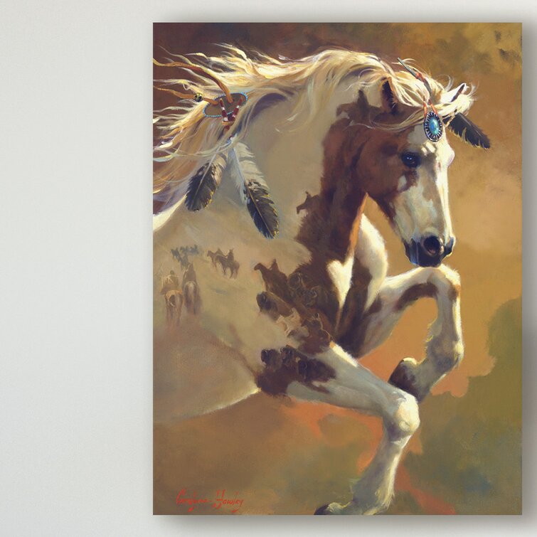Millwood Pines Wild Heart Horse By Carolyne Hawley - Print On Canvas & Reviews | Wayfair