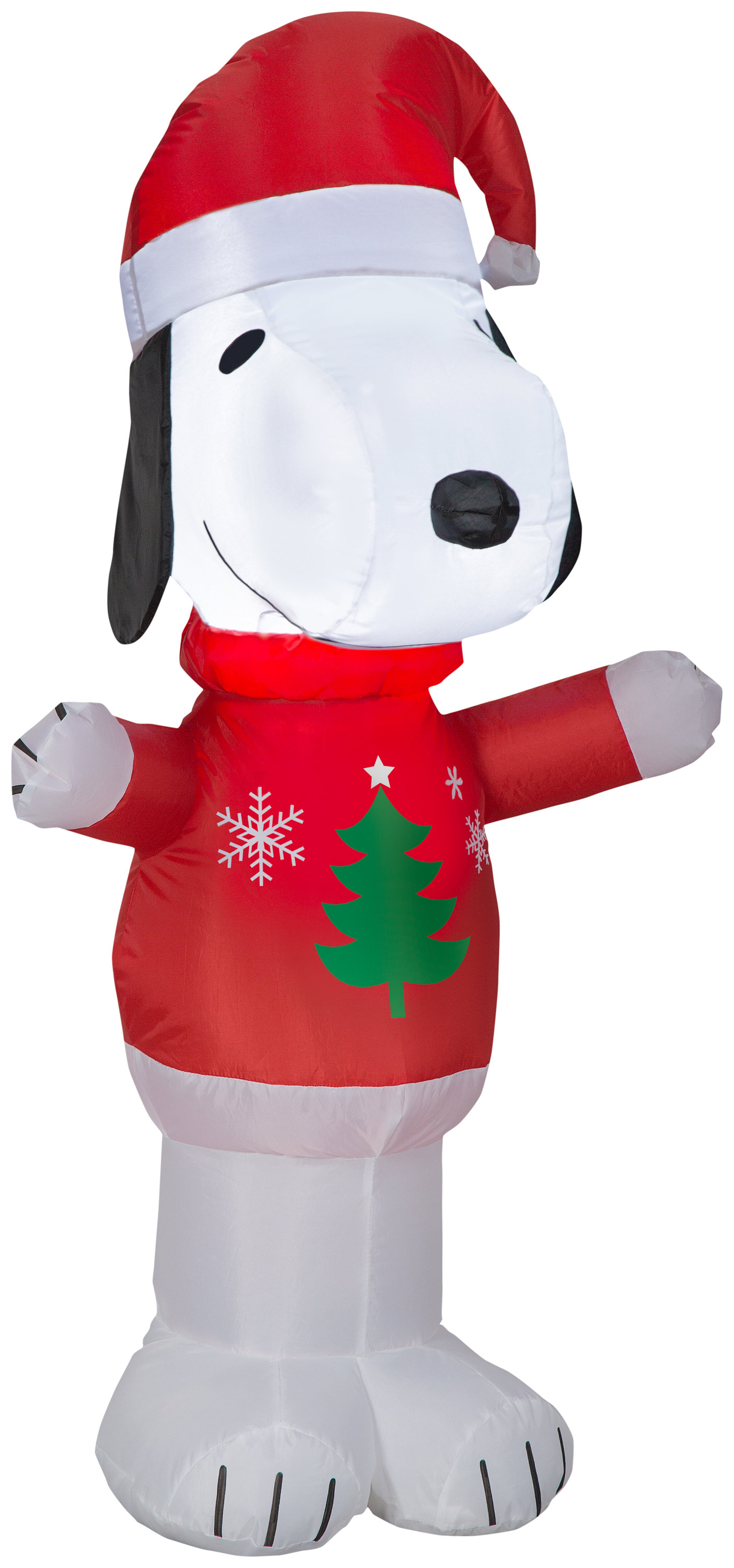Gemmy Industries Peanuts Snoopy In Christmas Tree Sweater Peanuts Inflatable Wayfair