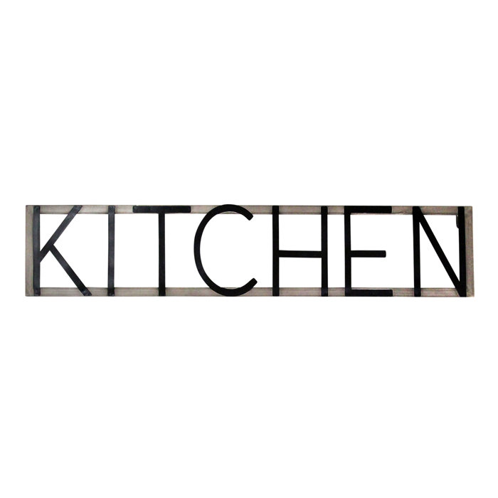 Gracie Oaks Metal Kitchen Sign Wall Decor Wayfair