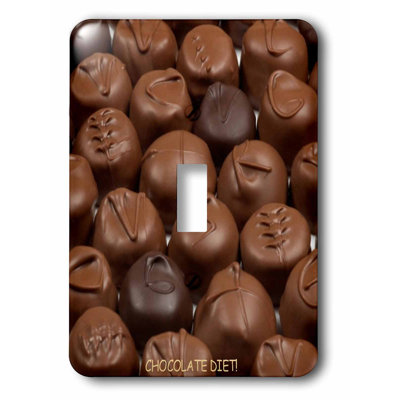 Chocolate Diet Truffles 1Gang Toggle Light Switch Wall Plate 3dRose Theme Chocolate Diet Truffles
