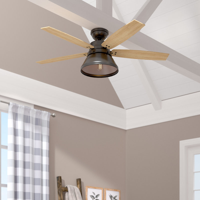 Hunter Fan 52 Beech Hollow 5 Blade Standard Ceiling Fan With Remote Control And Light Kit Included Wayfair