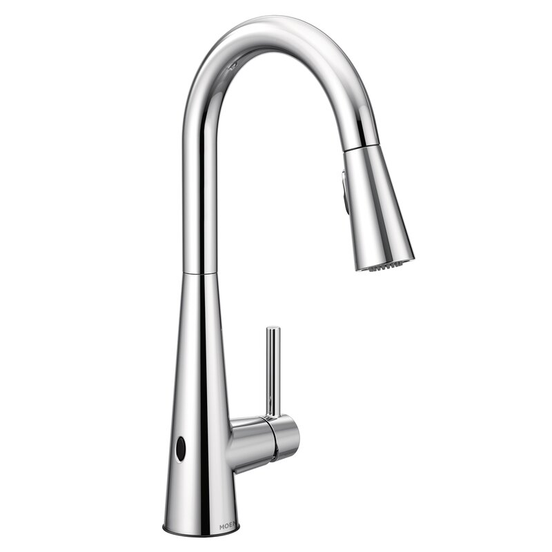 Moen Sleek Pull Down Touchless Single Handle Kitchen Faucet With
