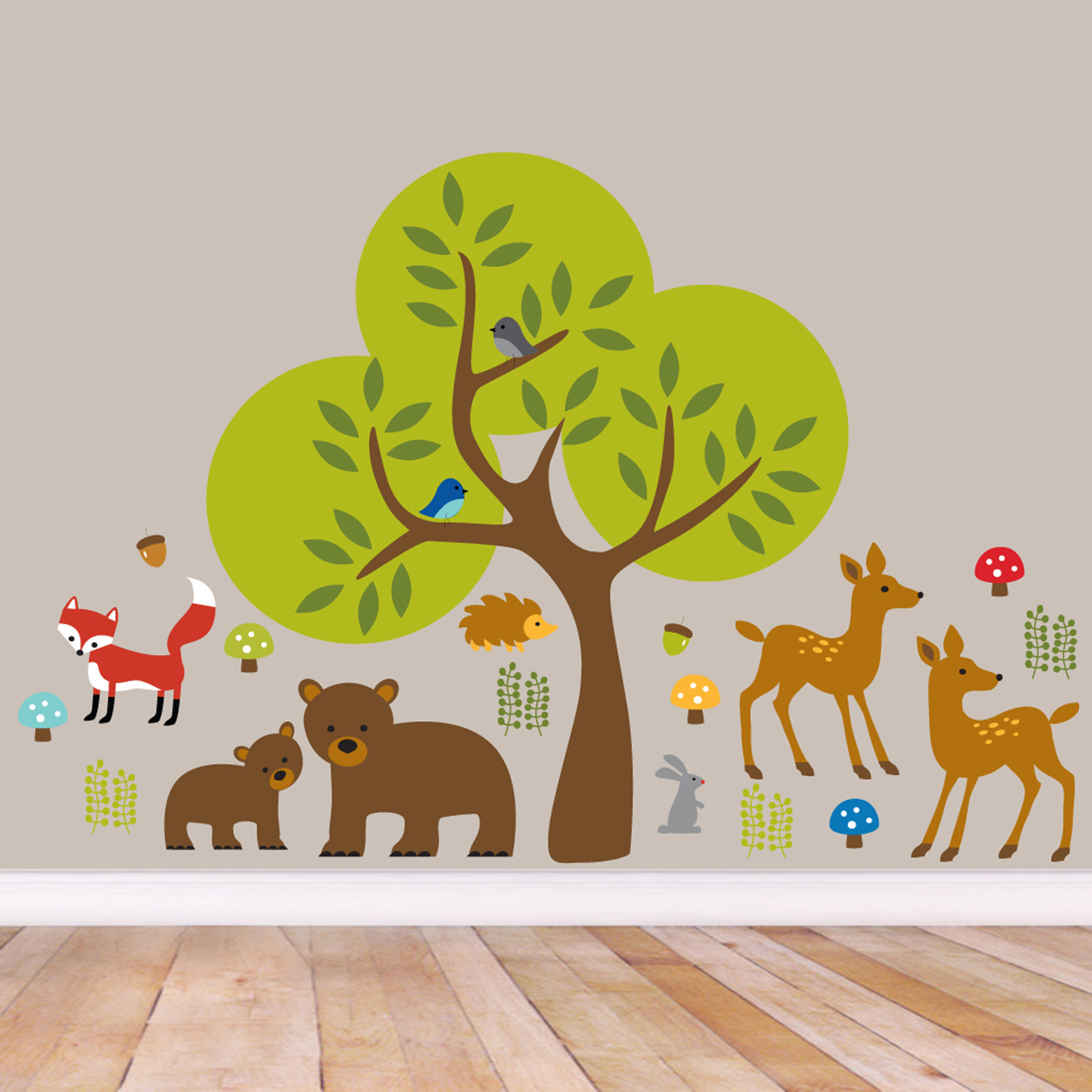 woodland forest wall decals