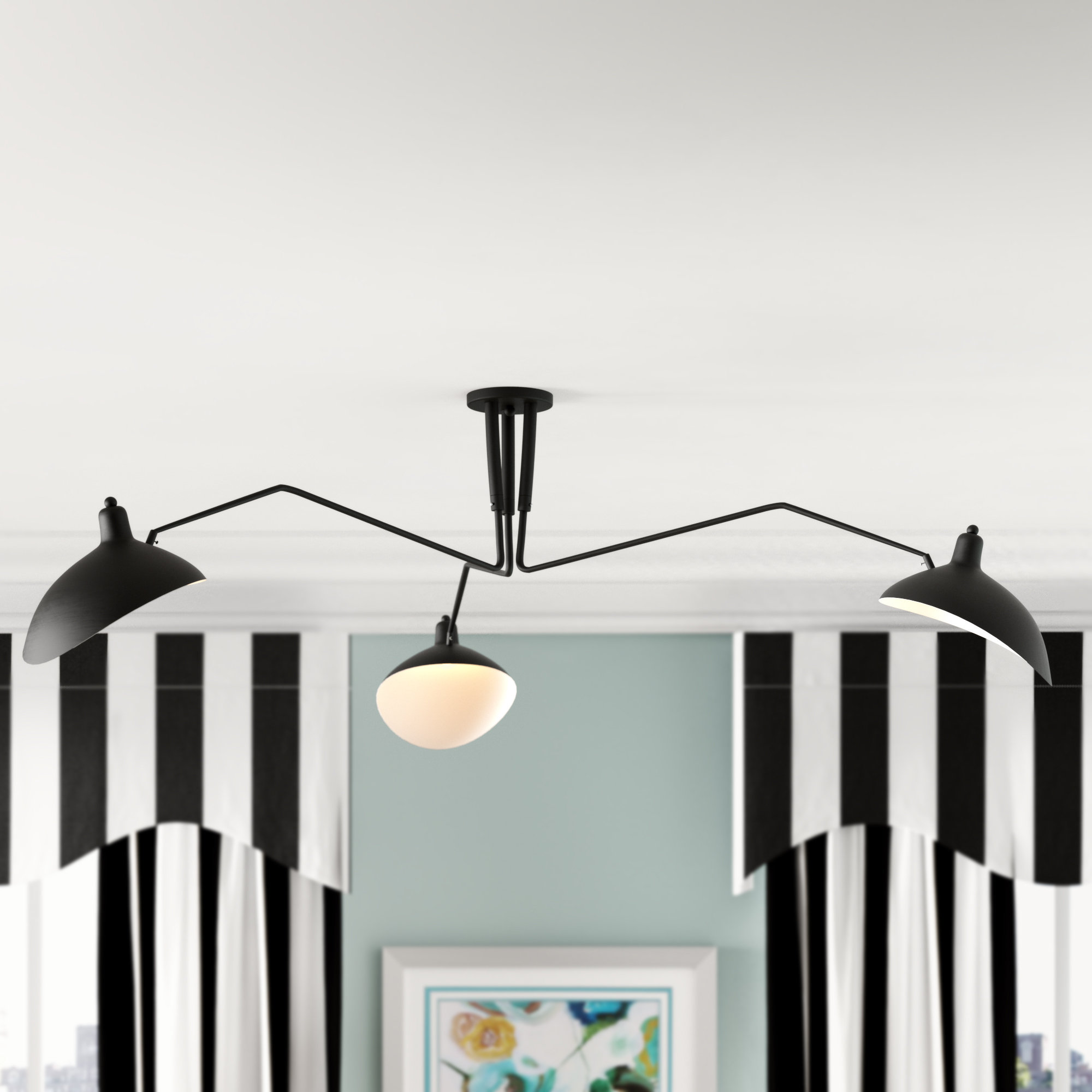 Elkland 3-Light Cluster Geometric 