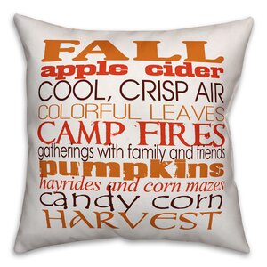 Favorite Fall Things Throw Pillow