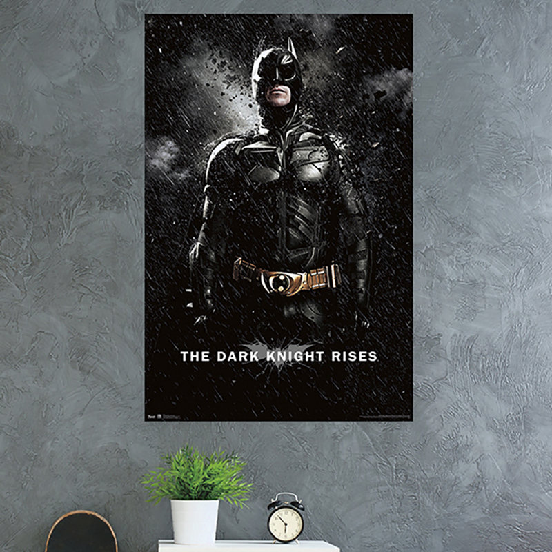 Trends International Dark Knight Rises Batman Rain Paper Print Wayfair