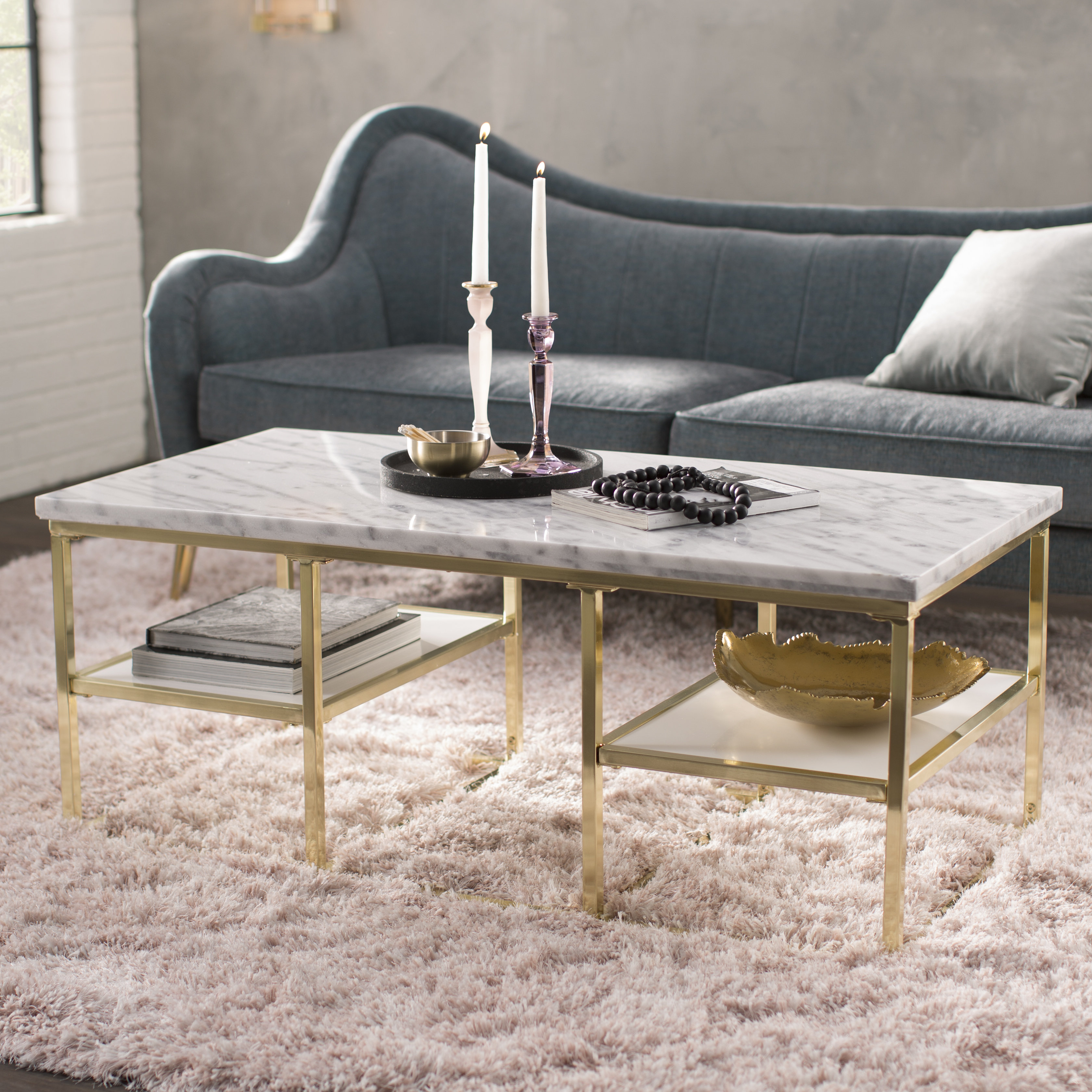 wayfair coffee table marble top