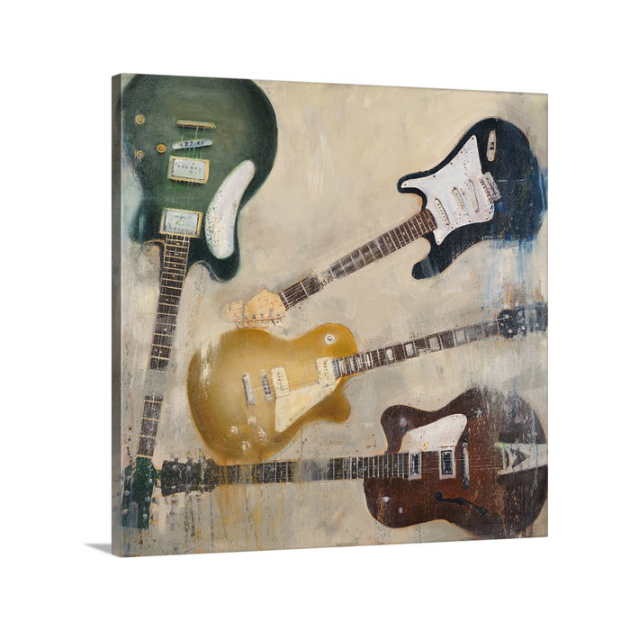 Canvas On Demand Guitars Ii By Joseph Cates Painting Print On