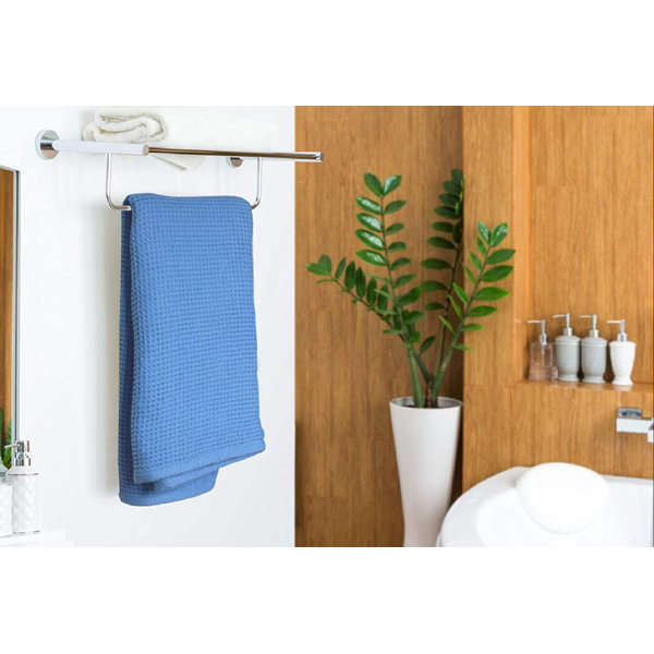Waffle bath towel linen and cotton blend thick bath sheet for spa sauna 