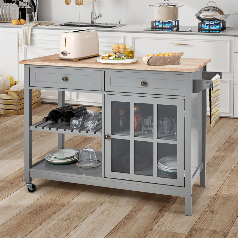 Loganton 41.7'' Kitchen Island Base Finish: Gray