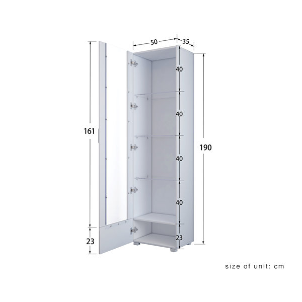 Ivy Bronx 190CM Tall Display Cabinet With Lighting | Wayfair.co.uk