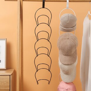 Yvetti Clothes Hangers Metal Door Back Wall Hooks Space Saving Trousers Clothes Scarf Hanging for Closet Wardrobe Closet Towel Organizer White 