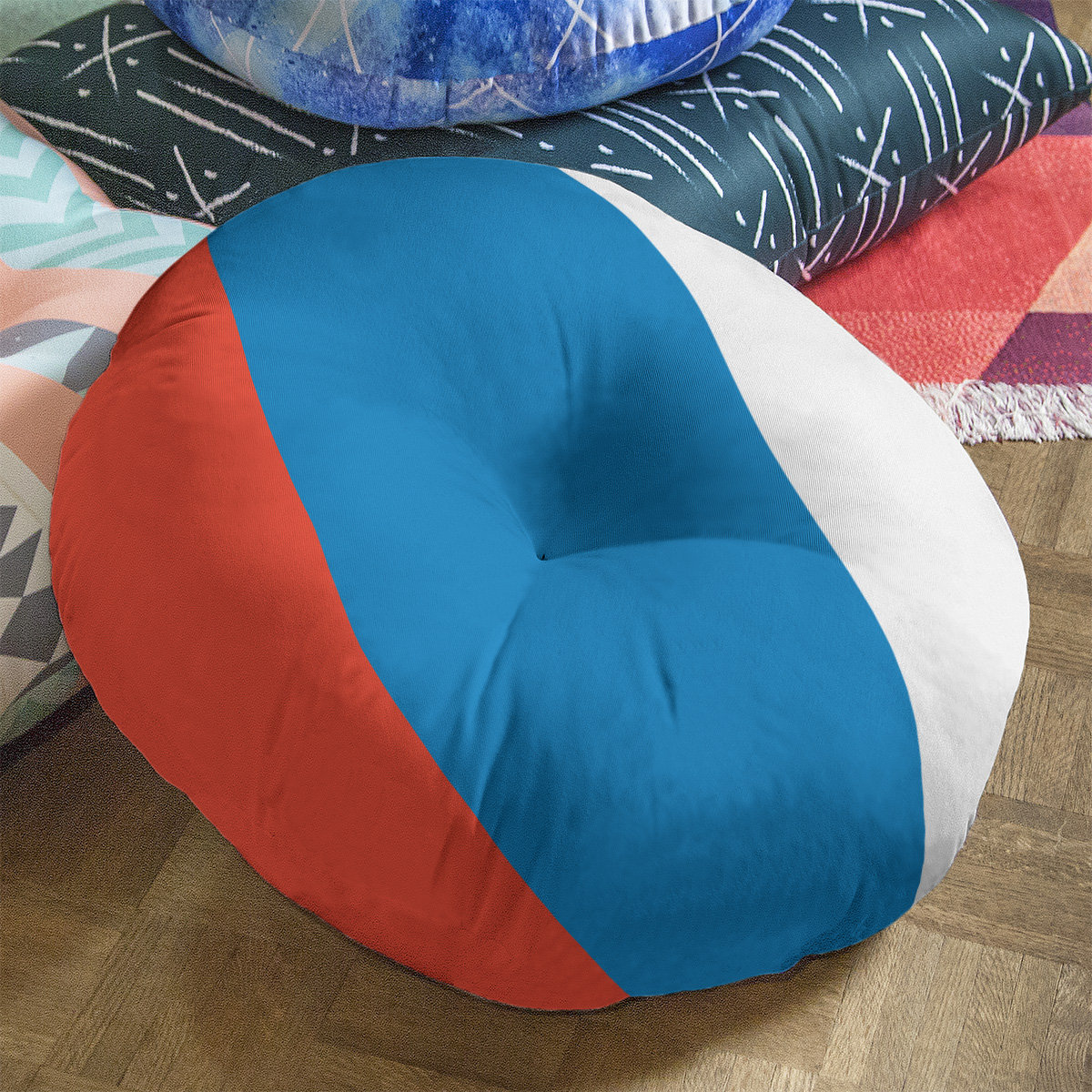 Artverse Oklahoma City Basketball Striped Round Floor Pillow Wayfair