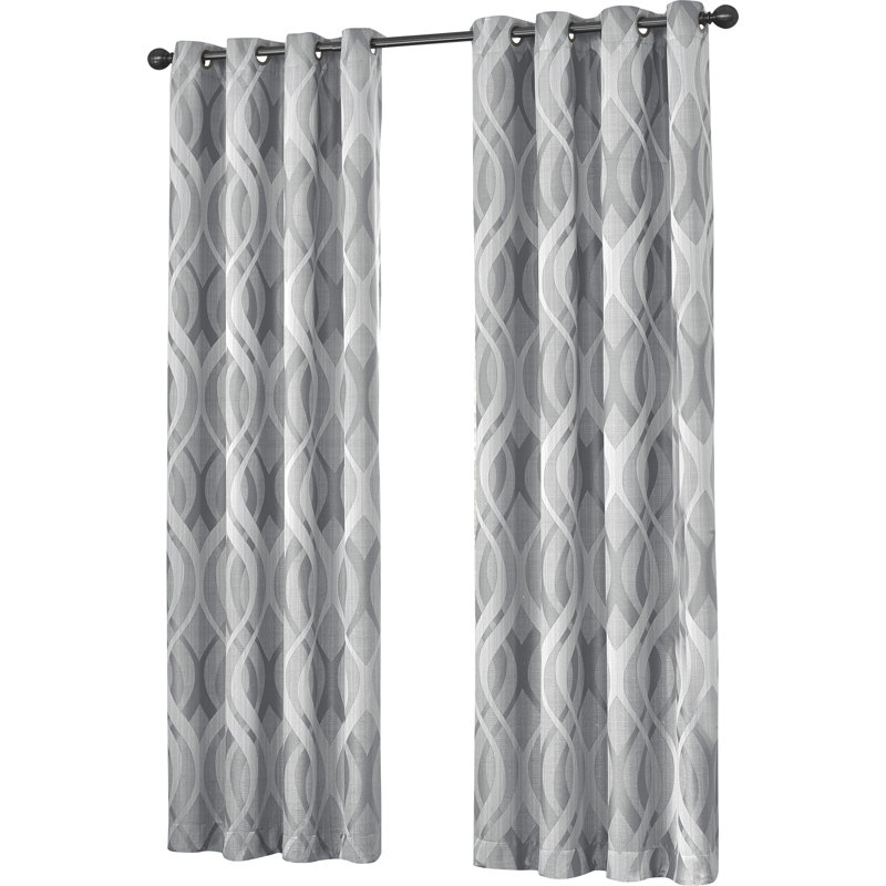 Winston Porter Rumsey Geometric Blackout Thermal Grommet Curtain