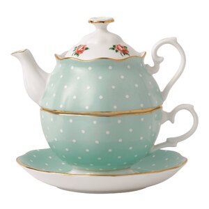 Polka Rose 2 Piece Teapot Set