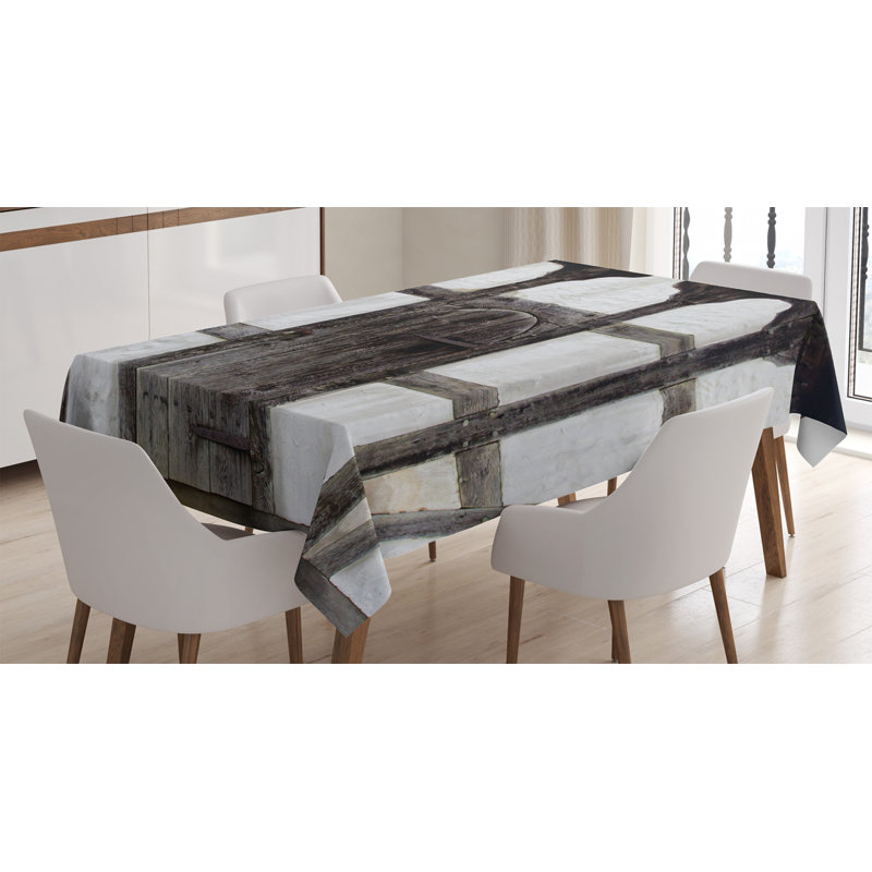 East Urban Home Ambesonne Shutters Tablecloth Old Door Of The