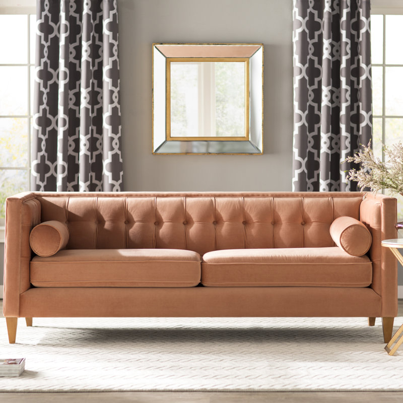 Willa Arlo Interiors Harcourt Velvet 84 Rolled Arm Sofa Reviews Willa Arlo Interiors Harcourt Velvet 84